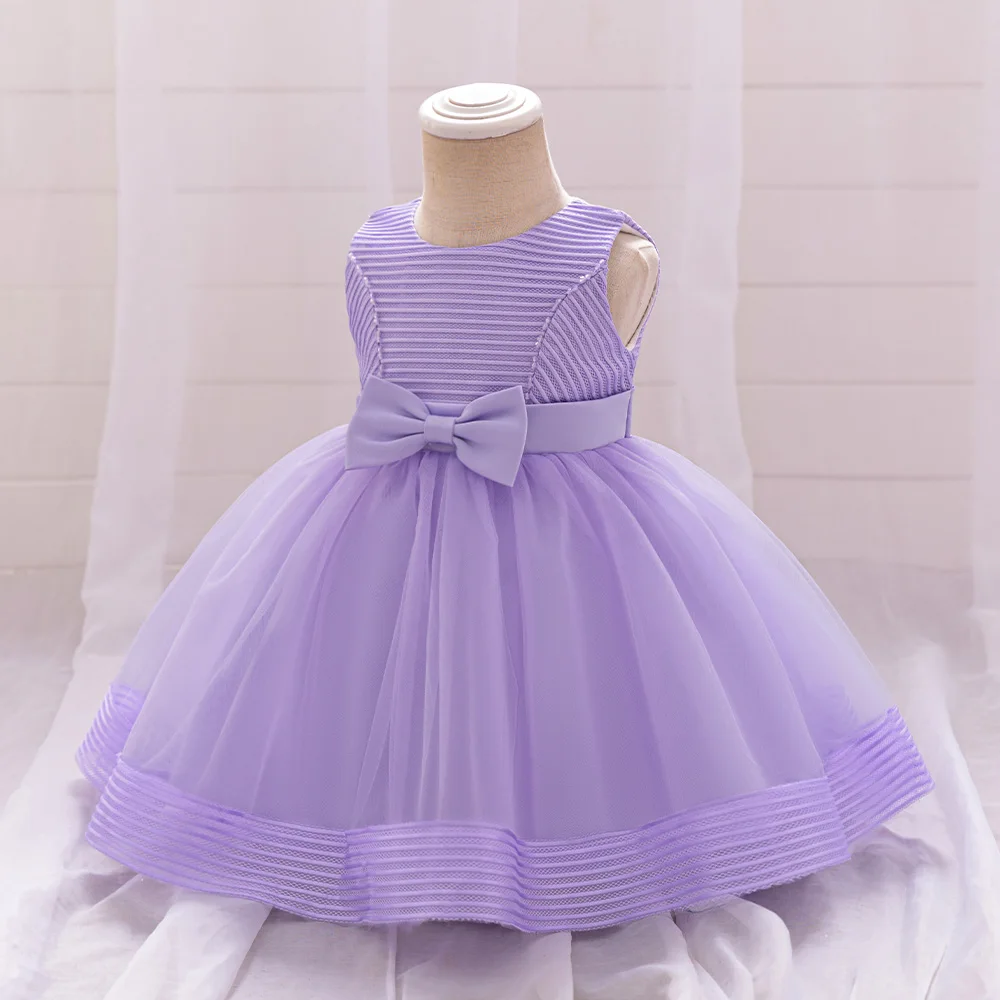 Baby Girls Tulle Party Dresses Girl Princess Dresses 1st Birthday Fashion Gown For Toddler Infant Clothing Kids Sleeveless Wear