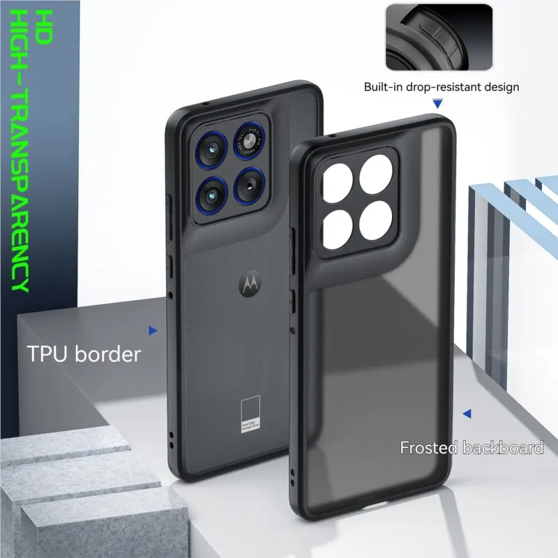 حافظة لهاتف موتورولا إيدج 70 لهاتف موتو إيدج 70 حافظة من البولي يوريثان غطاء شفاف غير لامع مقاوم للصدمات حافظة خلفية لهاتف موتو إيدج 70X70 اير #2