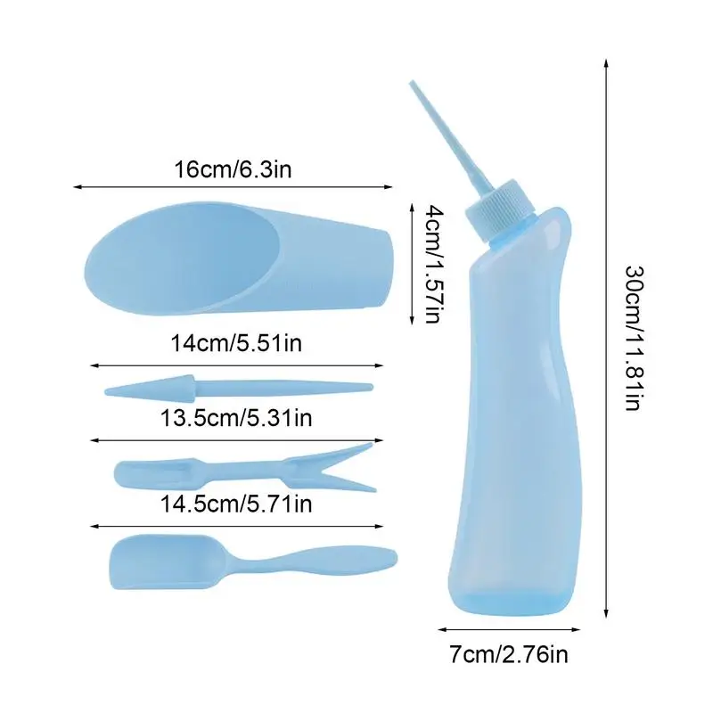 Small Plant Watering Squeeze Bottle 500ml Small Watering Pot For Plants 5X Set Flower Watering Can Pointed Mouth Curved Head image 6