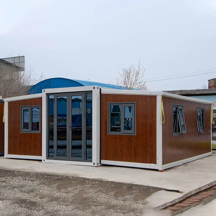 Oem Low Price 20ft 40ft  Double Wing Expandable Container House 3 4 5 Bedroom Prefab Portable Folding Houses for Sale