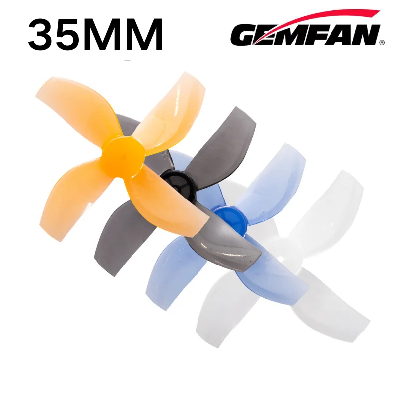 35mm Propeller 3 blade 4-blade Gemfan Prop Disk Dia 1.4inch Paddle Shaft Hole 1mm for RC Drones PC Props 8pair/16Pcs
