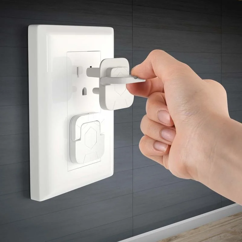 10pcs Outlet Covers Baby Proofing Safety -Child Secure Electric Plug Protectors With Hidden Handle Square