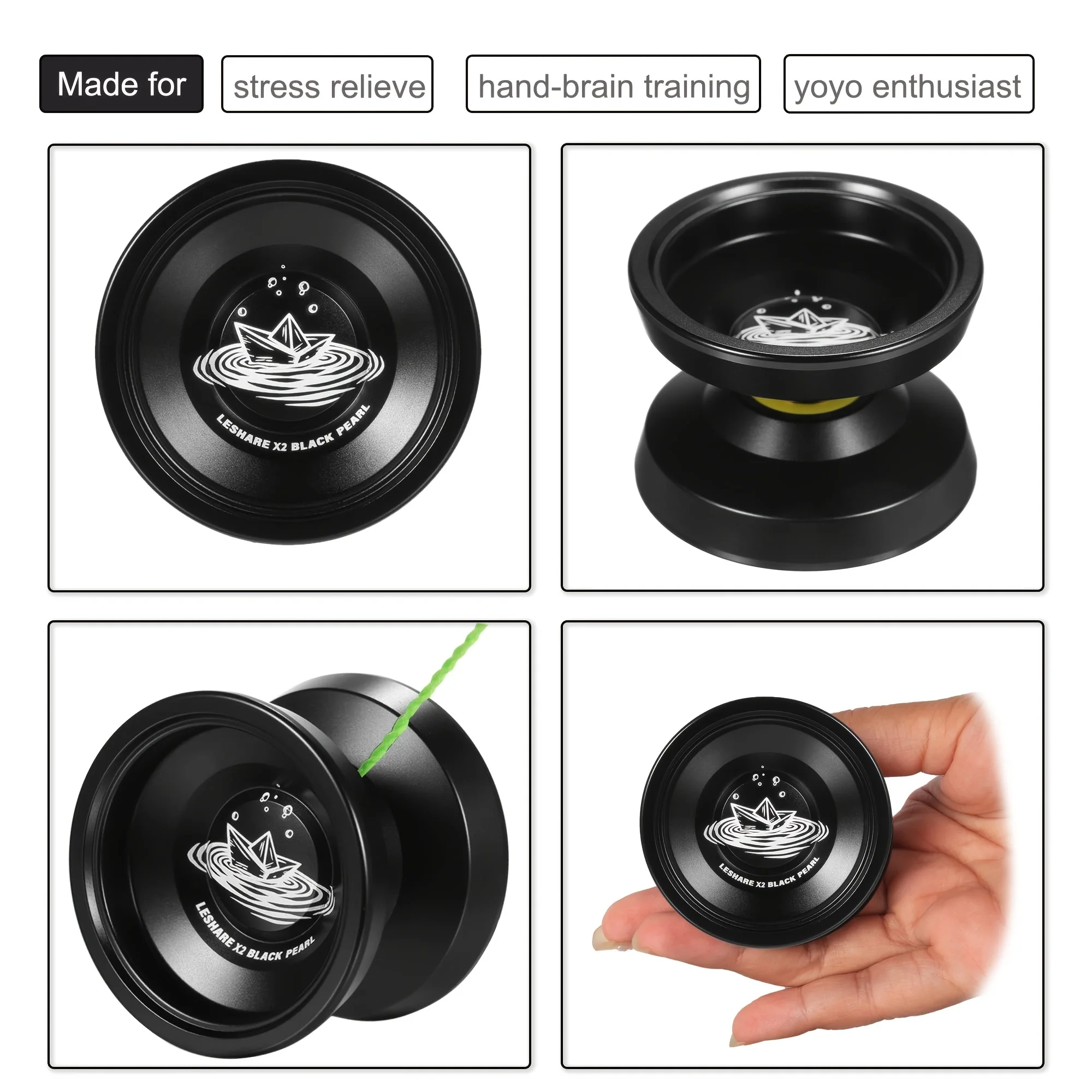 Non-Reactive X2 Metal Yoyo for Advanced yo-yo Players, Aluminum Alloy Metal Yo yo, Enter Level Trick yoyo, Reactive Bearing