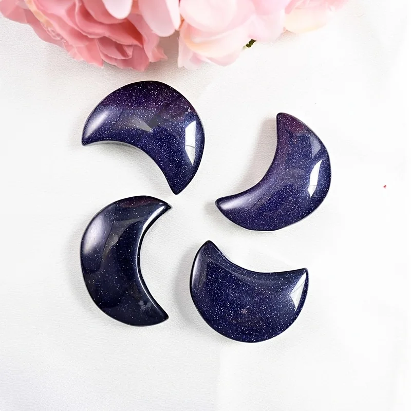 1pc Sandstone Moon Carving, Perfect for Home Collection & Gift for Valentine'S Day And Holidays, Jewelry Making Display