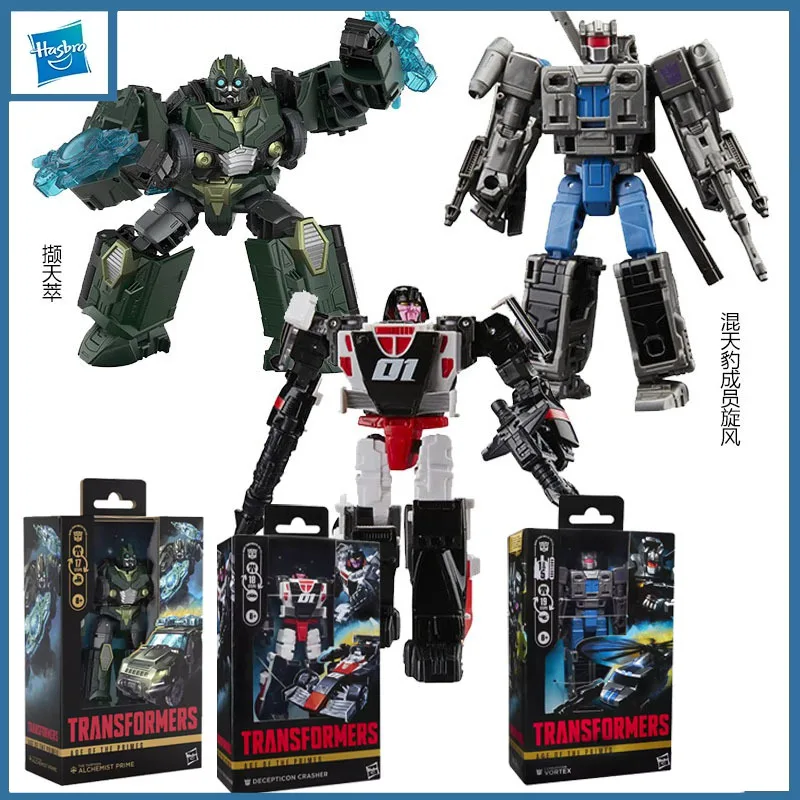 

Hasbro Genuine Transformers Age of The Primes Decepticon Crasher Vortex Alchemist Prime Action Figure Toys for Boys Girls Gift