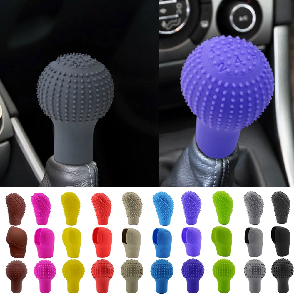 Silicone Shift Knob Grips Protective Cover Shift Lever Cover For Honda Accord City Civic CRV CRZ Elysion Fit Jade Jazz Insight