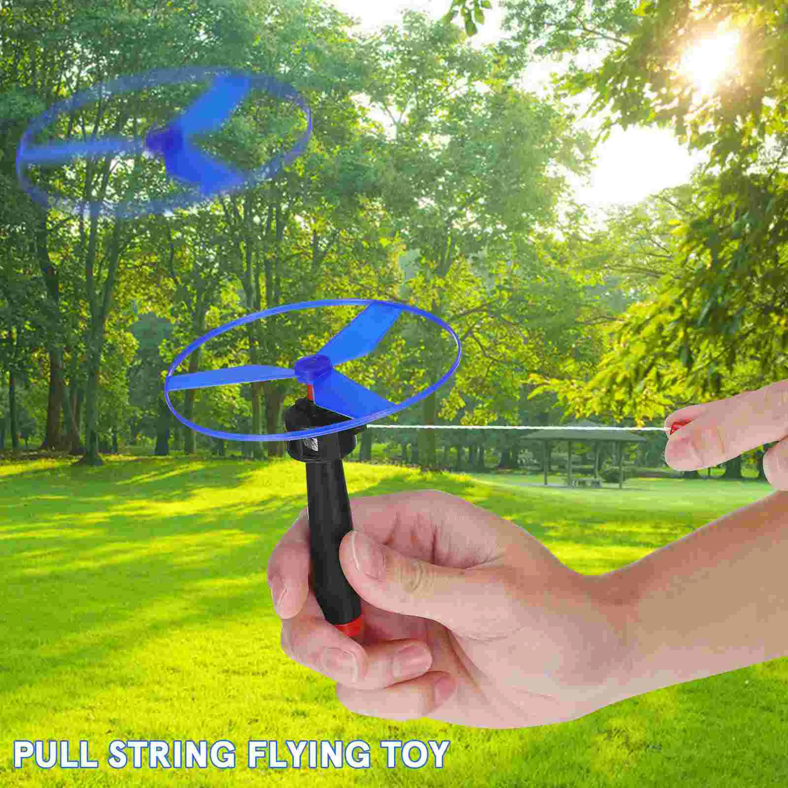 Plastic Cable Flying Saucer Ufo Disc Toy Soccer Toys Children Launcher Baby Drone