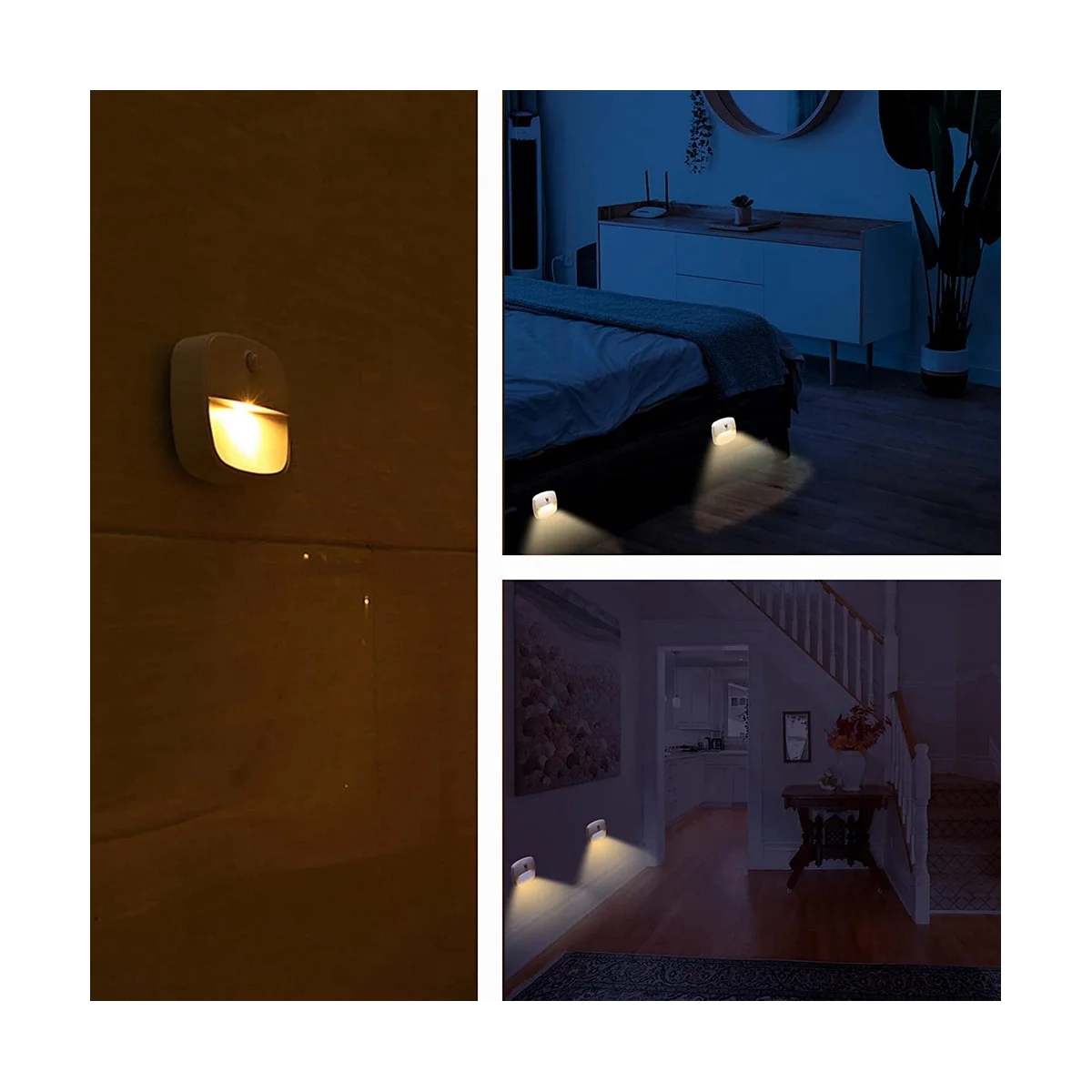 Luce del sensore di movimento per interni, luce notturna a LED a batteria, luce notturna automatica per scale per corridoio, luce di orientamento