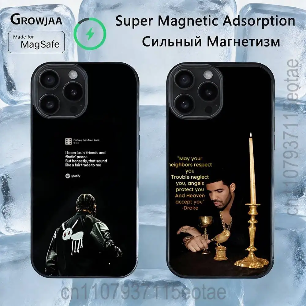 

Rapper Singer Drake Case For iPhone 17,16,15,14,13,12,11,Pro,Max,Plus,Mini,SE4,E Magnetic Magsafe Wireless Charging