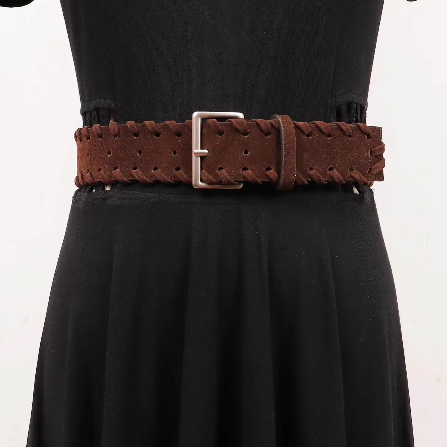 المرأة خمر الجلد المدبوغ بولي Leather الجلود فستان Cummerbunds الكورسيهات حزام الخصر أحزمة الديكور واسعة حزام R3498