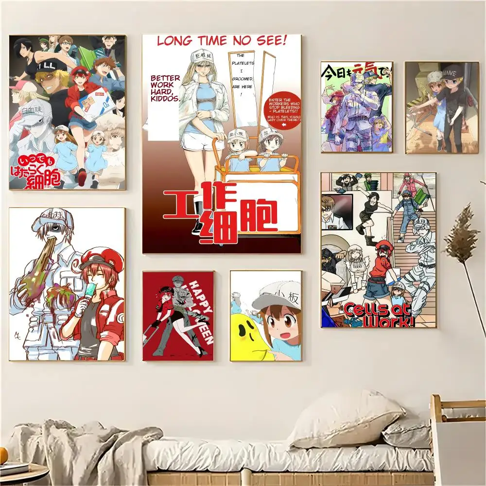 Cartoon C-Cells At Work! Poster Gift With Prints Home Bedroom Living Room Decoration Promotion And Display