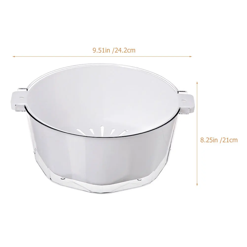 

1 Set Detachable Draining Basket Plastic Vegetable Washing Basket Kitchen Strainer For Home Fruit Drain Tool Efficient Drainage