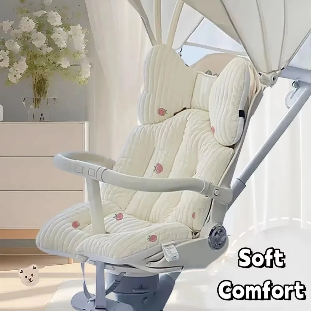 Double-sided Baby Stroller Cushion Cute Bear Soft Kids Cart Mat Support Liner Pad Universal Baby Car Seat Cushion
