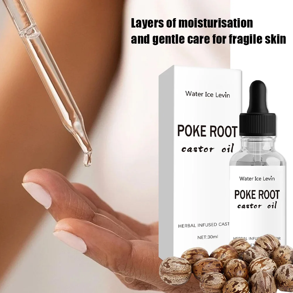 Castor oil essential oil, suitable for face, body and hair, has purifying, brightening, oil-control and antibacterial properties