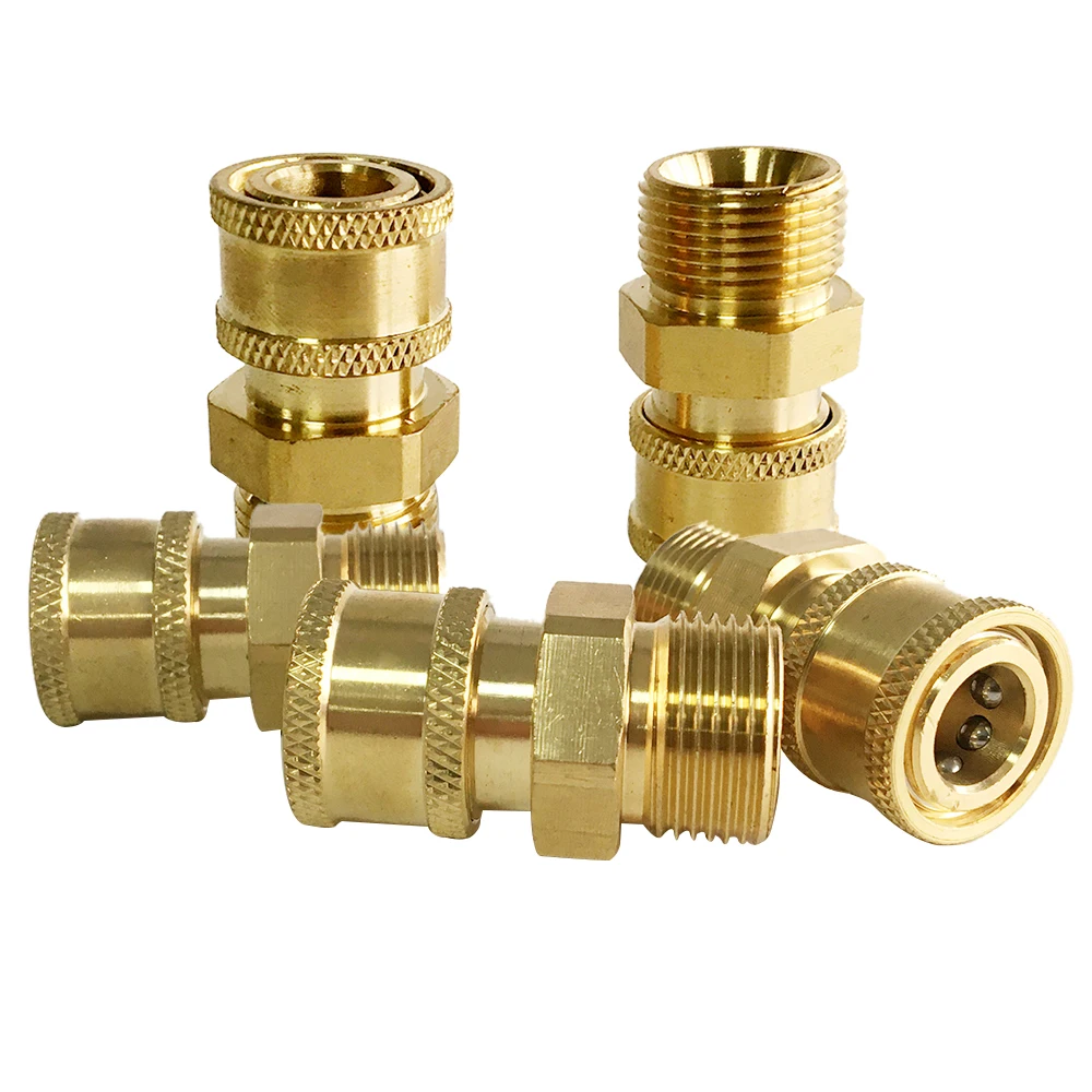 

1 шт. M22 быстроразъемный адаптер для мойки высокого давления, набор разъемов, который может регулировать вращаться, быстроразъемное распылительное сопло 1/4 дюйма