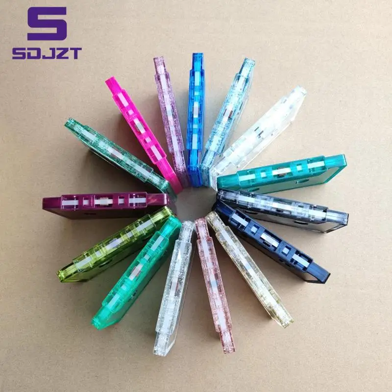 Color Transparent Tape Case Plastic Audio Magnetic Audio Recording Cassette Tape Shell Empty Reel To Reel Cassette(no Tape)