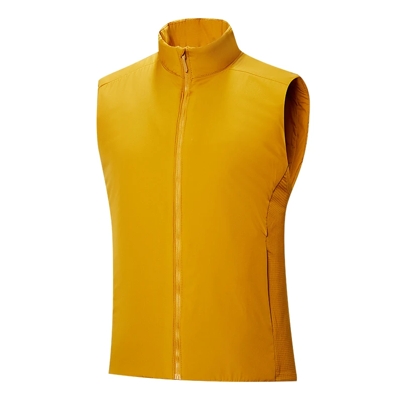 Spring Autumn Men's Solid Stand Collar Vests Lightweight Sleeveless Jacket Male Warm Casual Sports Waistcoat Zipper Vest Coat