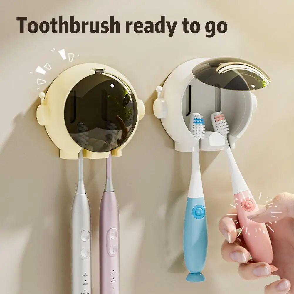 Bathroom Toothbrush Organizes Easy Installation Creative Astronaut Designs Toothbrush Holders For Household Bathroom Ornament