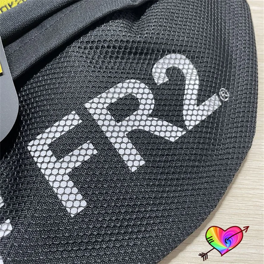 Black # FR2 Waist Packs Men Women Printed Logo FR2 Bag Canvas Outside Mesh 3D Embroidered Rabbit Bags