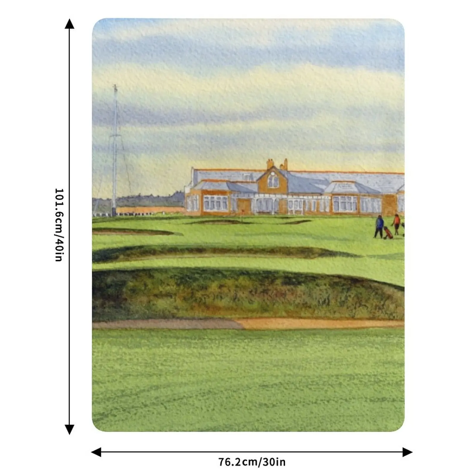 Royal Troon Golf Course 18th And Clubhouse Throw Blanket Warm Throw Blanket Gift for Anniversary