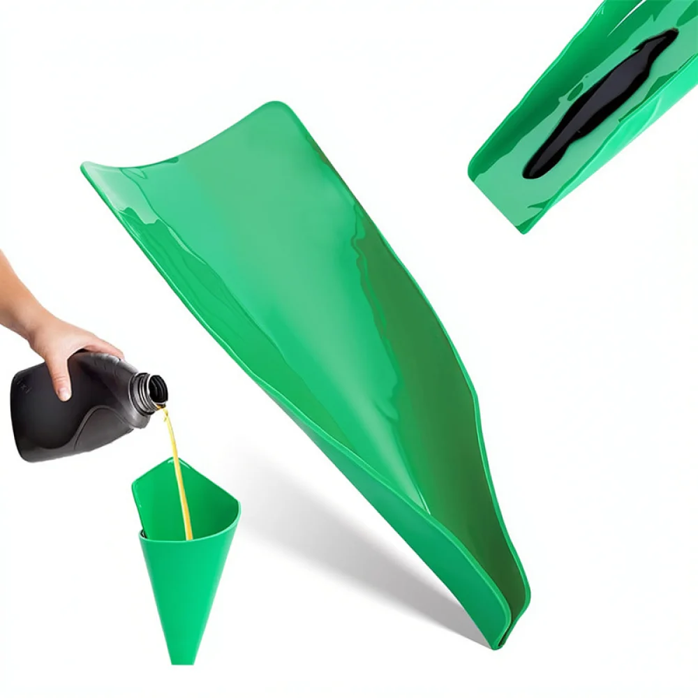 Foldable Oil Guide Plate Flexible Draining Funnel For Car Engine Oil Change Spill Free Automotive Fluid Transfer Device
