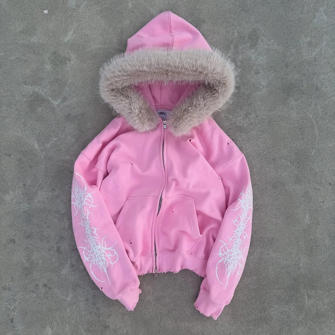 Hip hop style fashionable loose fitting men's and women's sportswear set for autumn and winter, new hoodie