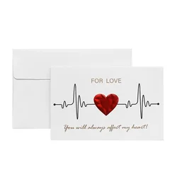 1pc Romantic Love Heart Greeting Cards Mini Paper Envelopes Cute Stationary Wedding Invitation Envelope Letter Paper Set