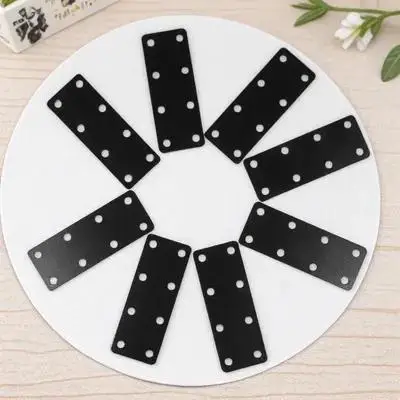 

8pcs Iron Flat Braces 38x100mm Black Square Plates for Furniture Repair Shelves Tables Chairs Fixing Hardware Corner