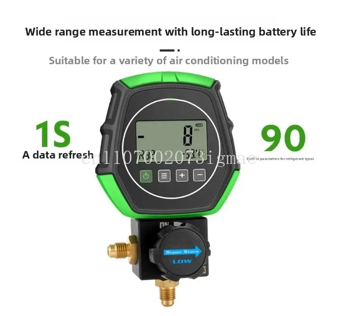 ST-B268D Electronic Fluoride Gauge Display Manifold Tester Refrigerant Double Pressure Gauge Car Air Conditioning Leak Detection