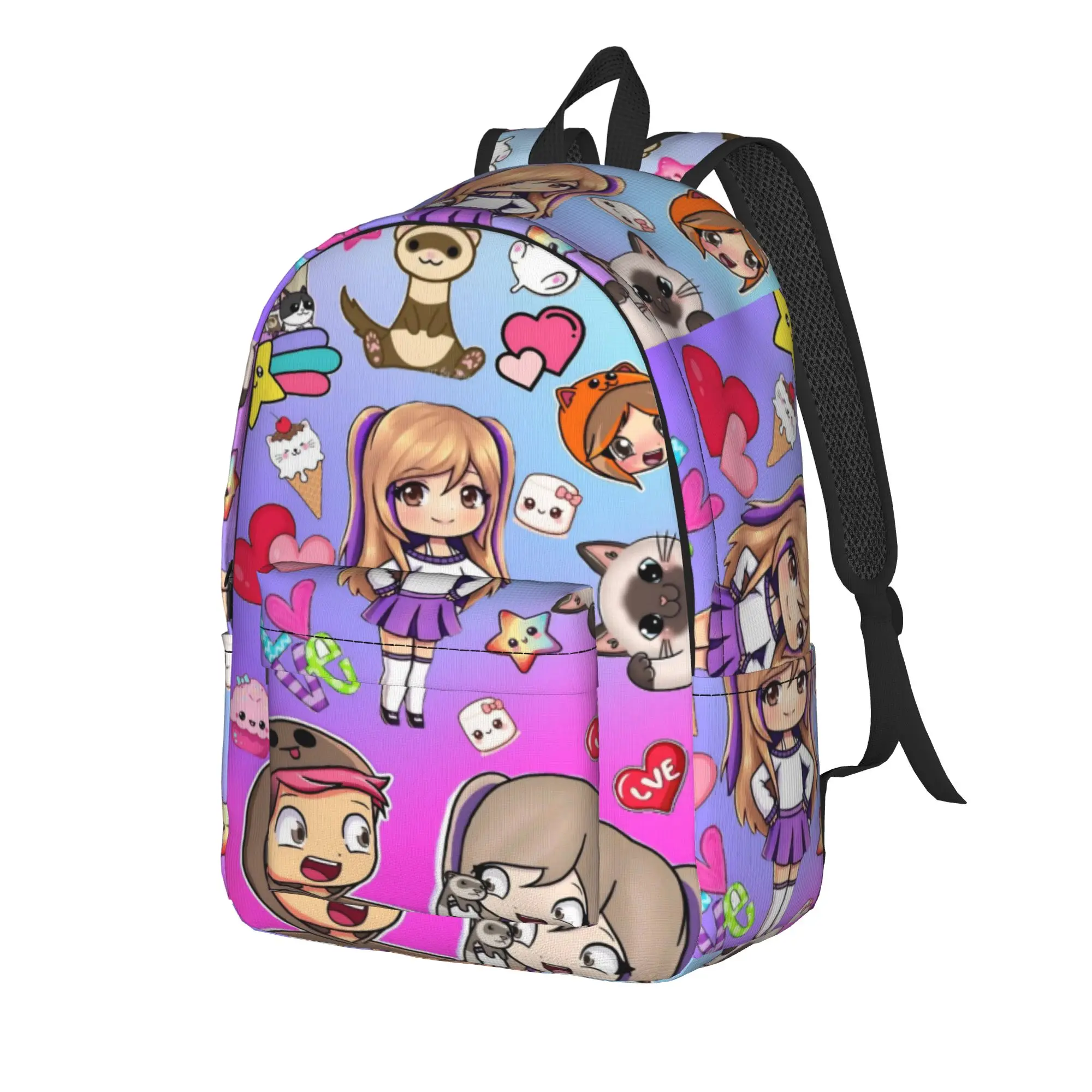 Lyna Vallejos Gamer Cool Backpack with Pocket Student Work  Daypack for Men Women Laptop Shoulder Bag