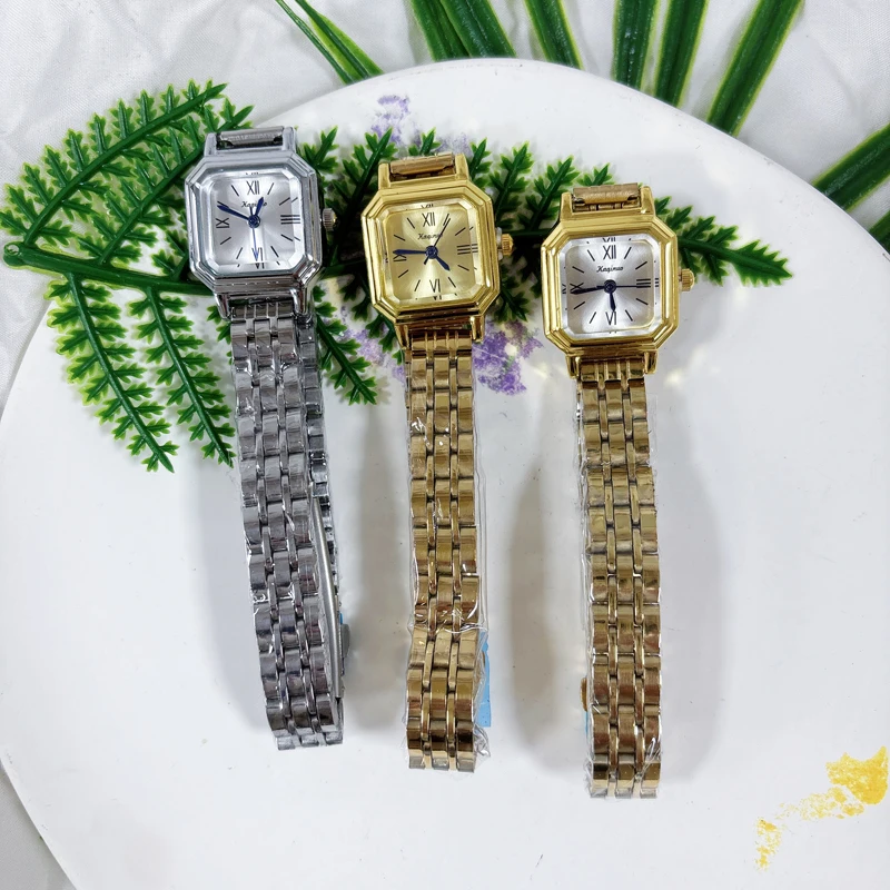 Jam Tangan Kuarsa Wanita Dial Kecil Modis Jam Tangan Tali Baja Tahan Karat Wanita Jam Pelajar Hadiah Relojes Para Mujer Dropshipping