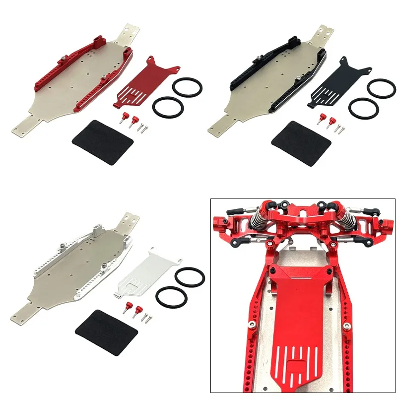Chassi de metal para modelo de emulação 1/24, atualização e modificação de carro de controle remoto de escalada, acessórios de brinquedo da moda