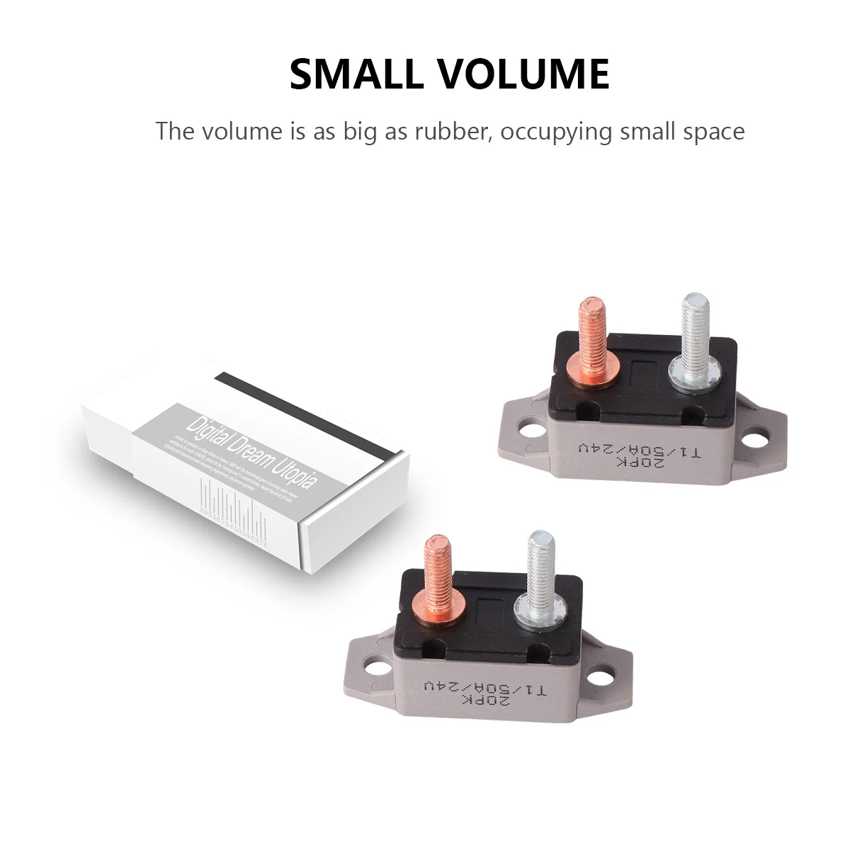 

2Pcs Automatic Reset Circuit Breaker 50a 12V24V Stud Bolt Type Thermal Overcurrent Protection Suitable for Car Boat Truck Bus