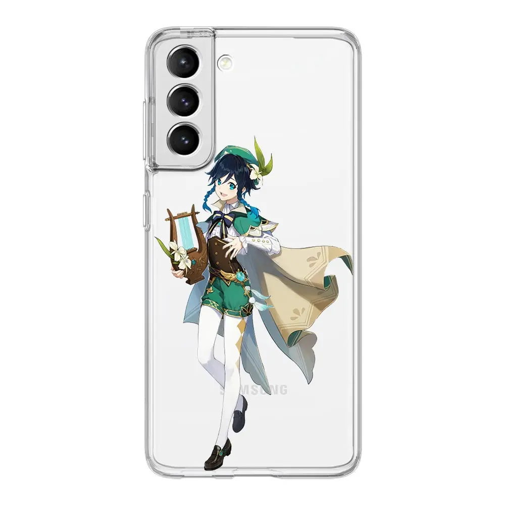 Genshin Impact Phone Case For Samsung Galaxy S22 S21 S20 FE Ultra 5G S10 S10E S9 S8 Plus Note 10 20 Soft Clear Full Lens Cover image 5