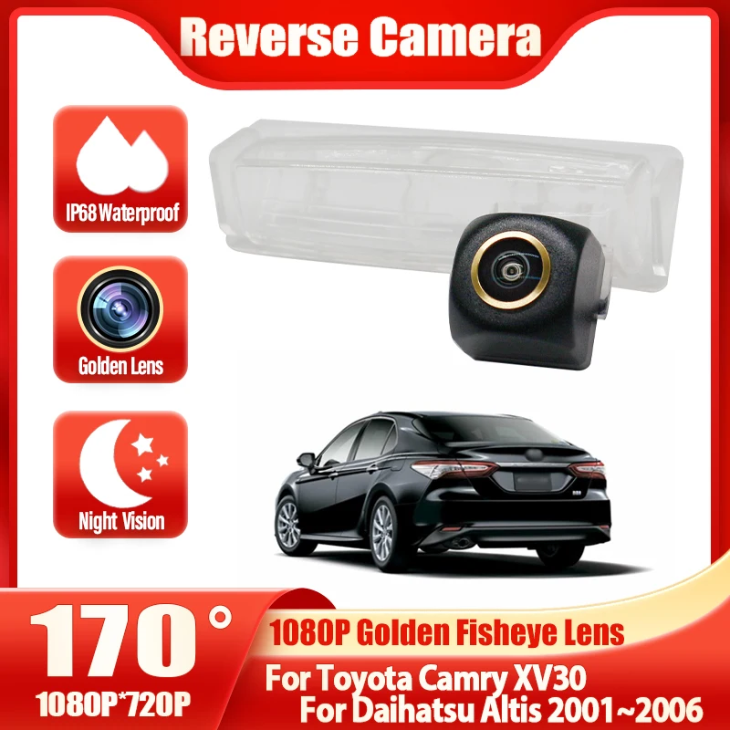 HD Night Vision Backup Rear View camera For Toyota Camry XV30 For Daihatsu Altis 2001~2006 CCD license plate Camera Night Vision