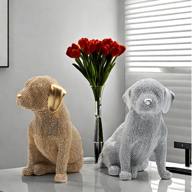 

Nordic Animal Dog Statue Home Decorations Ceramic Crafts For Living Room Bedroom Bookcase Desktop Home Decor Gift