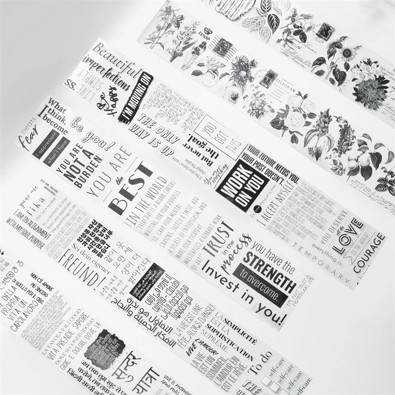 

WT Lot New Vintage Letter Famous Building Map Journaling Scrapbook Supply Wide Japanese Washi PET Tapes Art Adhesive Sticker