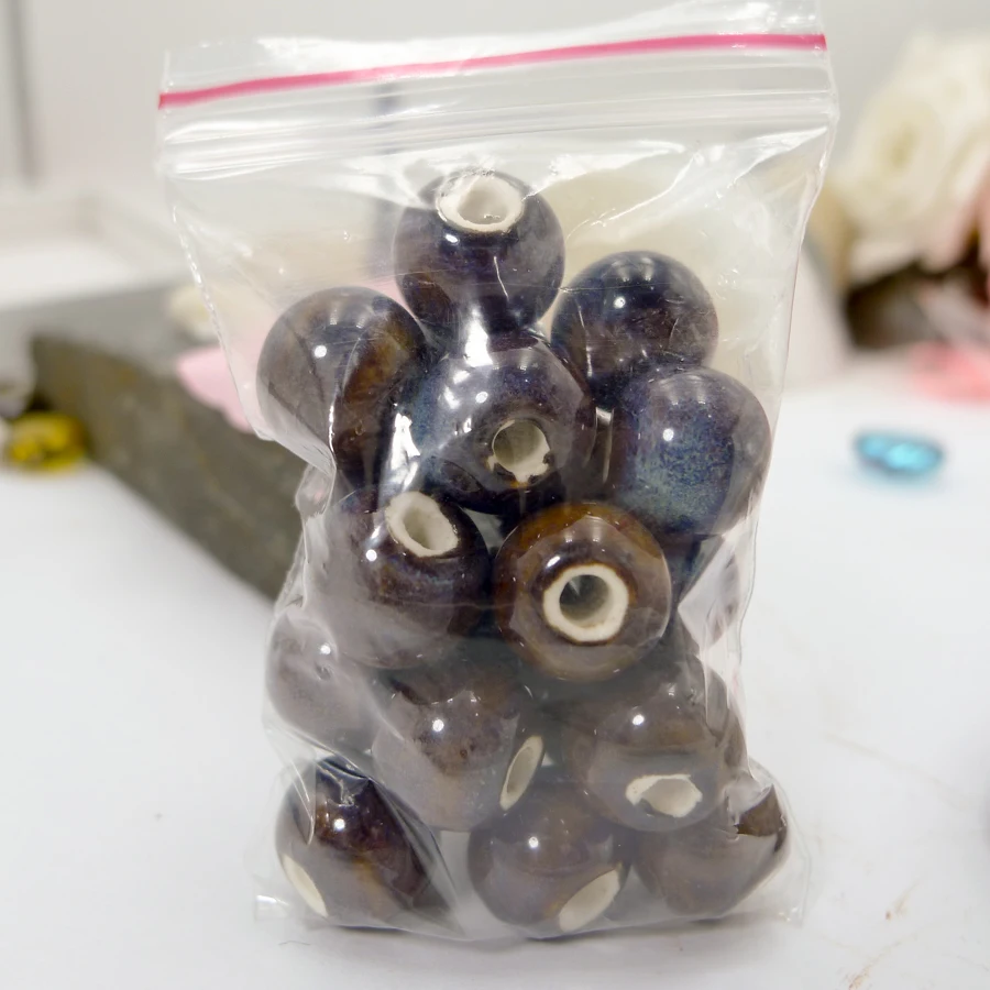 12# 40pcs Unique Ceramic Beads Beads Jewelry Not Hama  Porcelain Bead For Jewelry Making 12mm Components #A207A