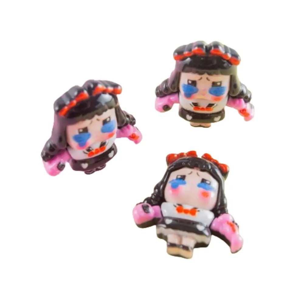 5pcs Personality Cute Girl Accessories Resin Cartoon Anime Cartoon Flatback Material Glossy surface Cute handicraft DIY Material