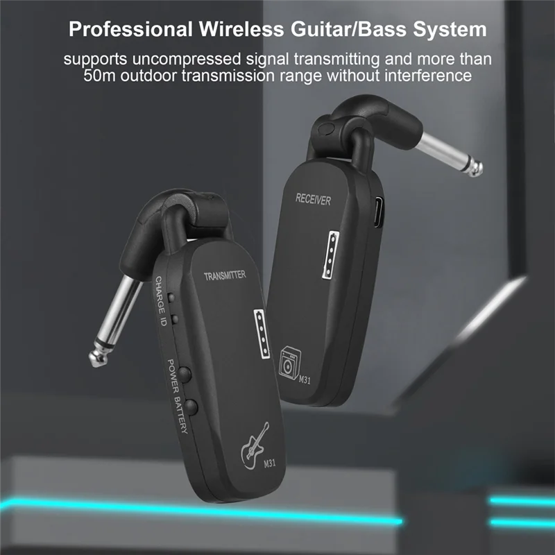 EDT-2.4G جيتار لاسلكي باس جهاز ريسيفر استقبال وإرسال نظام قابلة للشحن الصوت المحمول TX و RX للجيتار الكهربائي باس دائم