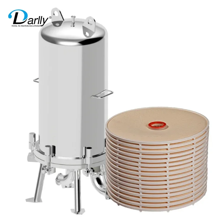 Darlly Factory Stainless Steel 304/316 Cartridge Filter Housing Lenticular Cartridge Housing Sanitary Housing For Beer Polishing