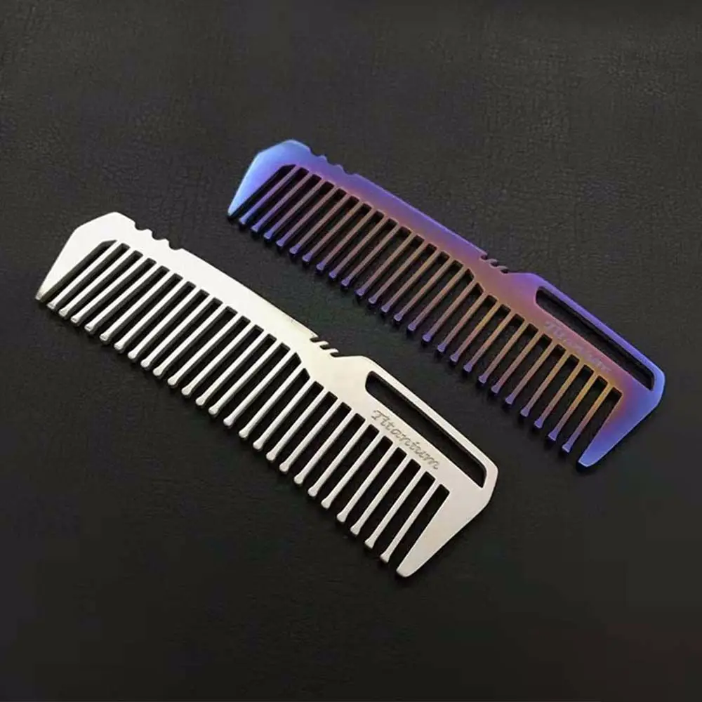 

Multi-function for Unisex Pocket Anti-static EDC Outdoor Tools Camping Comb Hair Combs Titanium Comb EDC Gear Combs