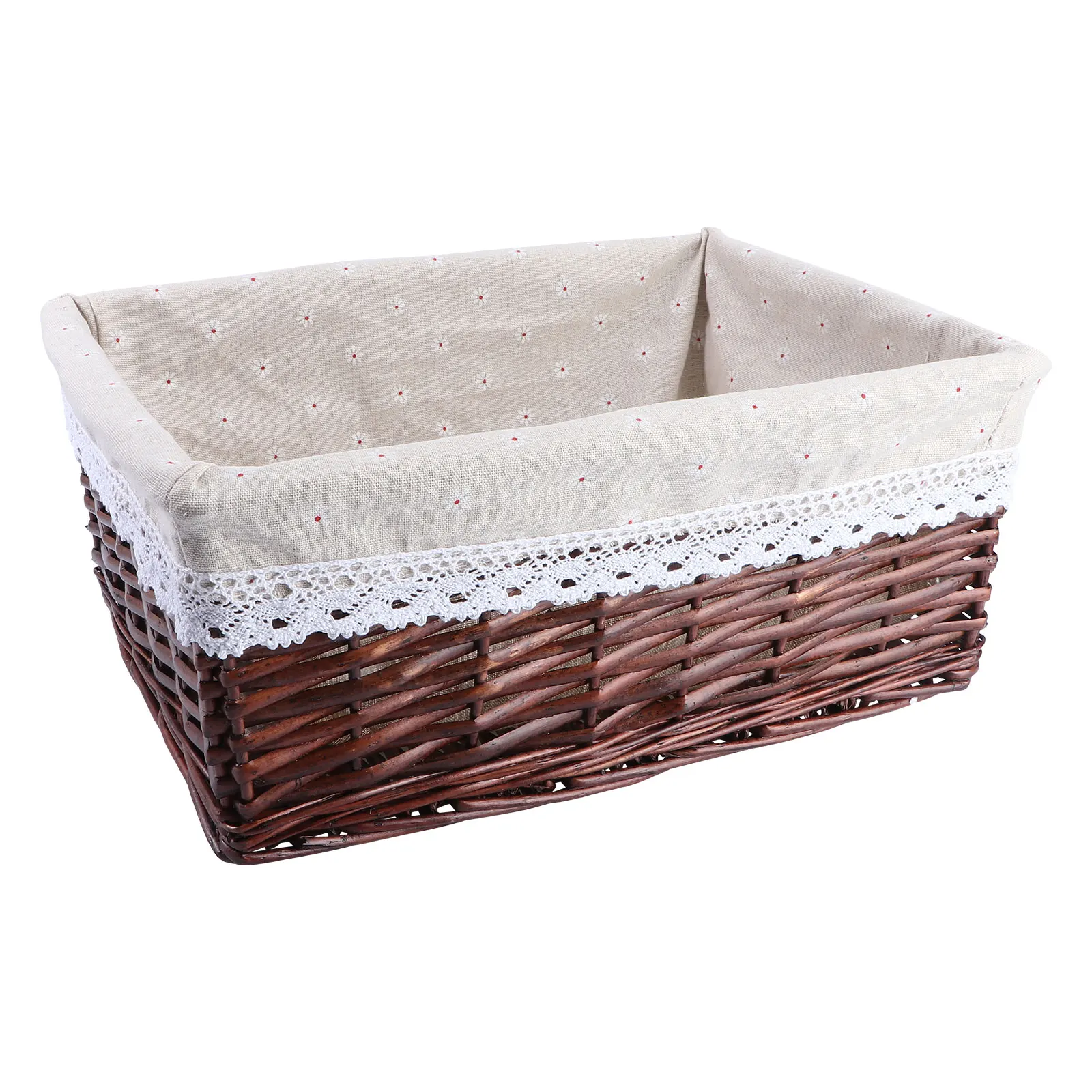 

Rattan Storage Basket Large Capacity Woven Bin Fabric Material Safe Clothes Toys Home Organization Laundry Kitchen Sorting Box