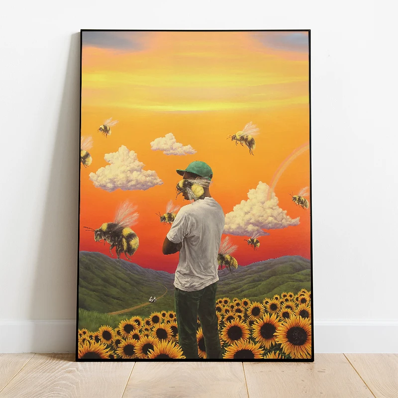 مغني الراب T-Tyler C-CCreator Chromakopia ألبوم الملصقات يطبع قماش الطباعة الرجعية جدار صورة فنية لغرفة المعيشة ديكور المنزل