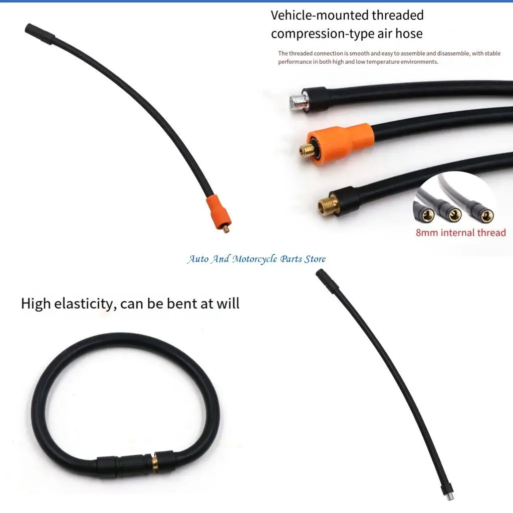 P9FD Quick Screw On Air Hose For Tire Inflation Strong PVC Construction Air Pumps Hose Work In Extreme Temperatures