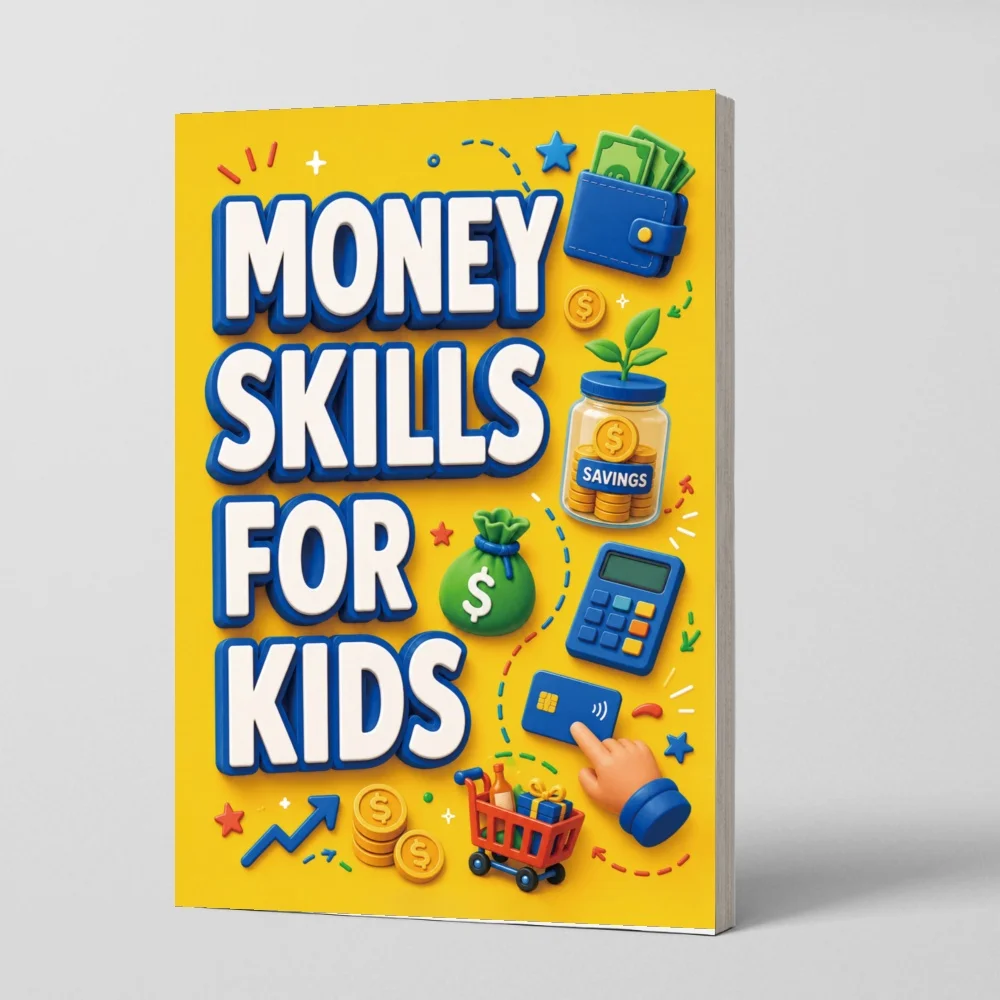 Guide pour enfants sur les compétences financières, livre éducatif illustré, enseignant les principes de l'épargne, de la dépense, du partage et de la gestion budgétaire, ressource ludique