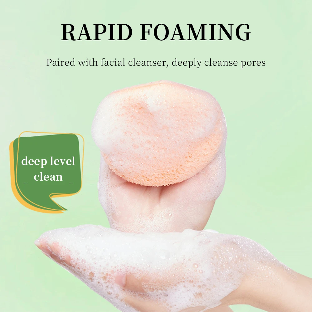 GECOMO Cleansing Face Puff Soft Skin-friendly Fast Foaming Deep Clean Hygienic Facial Face washing Sponges Facial Skin Care Tool