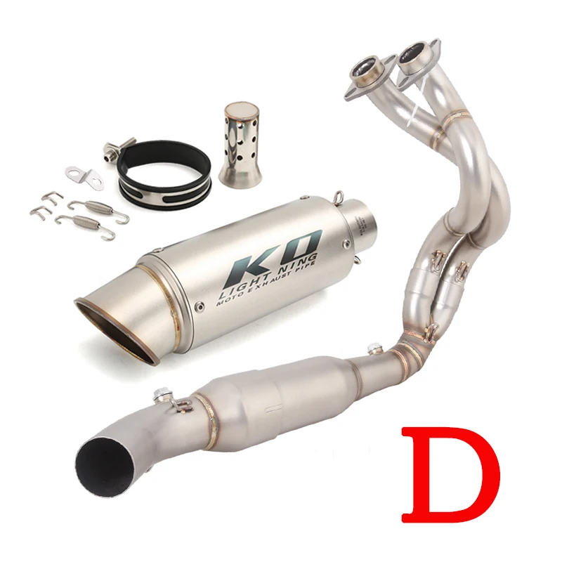 Voor Kawasaki Ninja 650 Z650 2023 2024 2025 Motorfiets Uitlaatpijp Uitlaatdemper Front Link Buis Rvs 51Mm Systeem