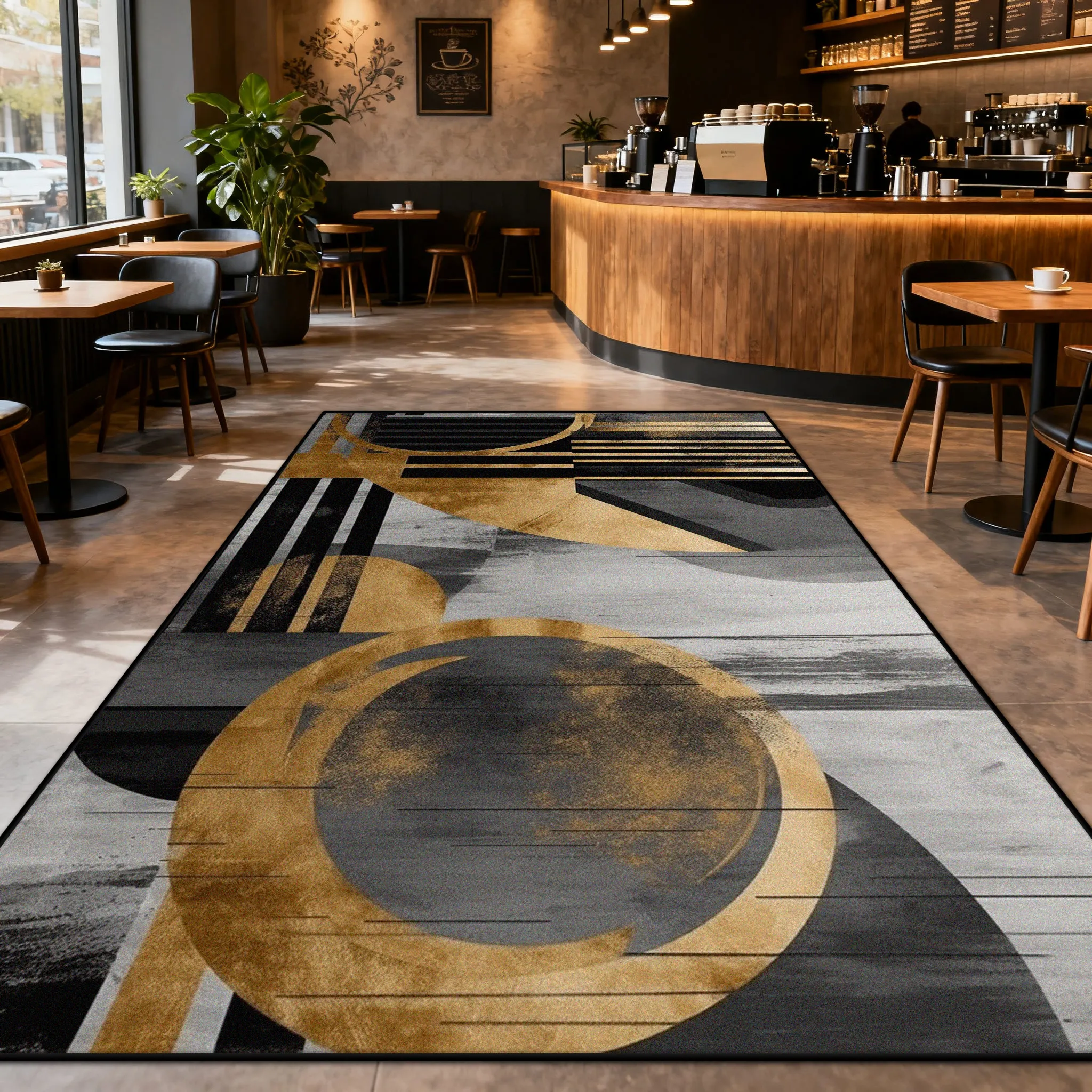 

Modern Abstract Decoration Coffee House Large Rug Luxury Easy Clean Fluffy Floor Mat Non-slip Short Velvet Coffee Tables Carpet