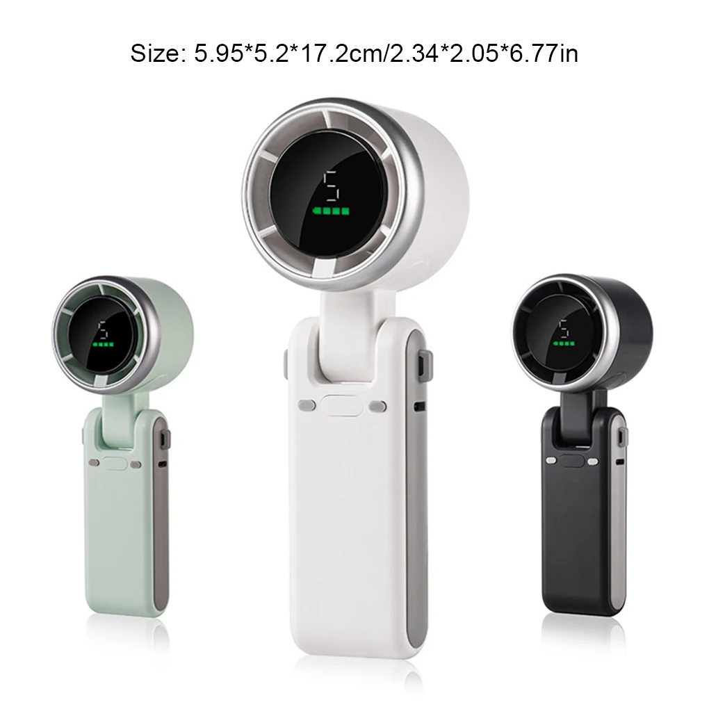 ABS Rechargeable Fan Hand Held Turbofan Blade Strong Power Small Size Rechargeable Portable Fan